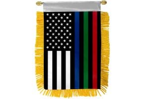 Thin Blue/Green/Red Line USA Mini Banner