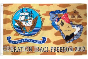 Operation Iraqi Freedom (Navy) Flag 3x5ft Poly