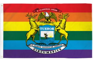 Michigan (Rainbow) Flag 3x5ft poly