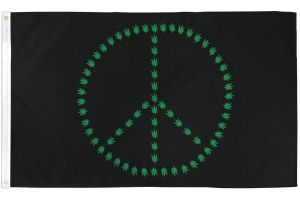 Peace Leaves Flag 3x5ft Poly