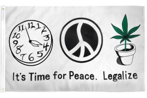 Time For Peace Flag 3x5ft Poly