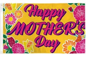 Happy Mother's Day (Gold) Flag 3x5ft Poly 