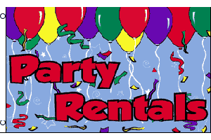 Party Rentals Flag 3x5ft Poly