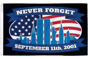 9/11 Never Forget (USA) Flag 3x5ft Poly