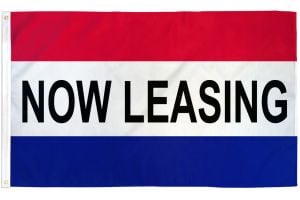 Now Leasing Flag 3x5ft Poly