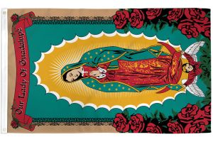 Our Lady of Guadalupe (Rose) Flag 3x5ft Poly