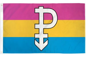 Pansexual Symbol Flag 3x5ft Poly