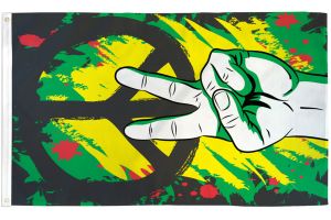 Peace Graffiti Flag 3x5ft Poly