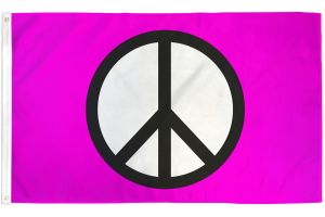 Peace (Pink) Flag 3x5ft Poly