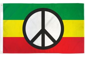 Peace (Rasta) Flag 3x5ft Poly