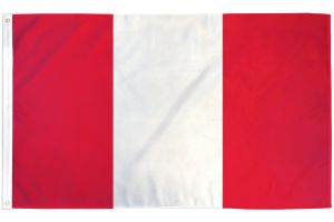 Peru (Plain) Flag 3x5ft Poly