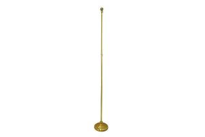 8ft Gold Flag Pole and Gold Base Kit (Ball Top)