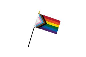 Progress Pride 4x6in Stick Flag