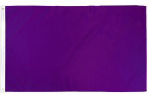 Purple Solid Color Printed Polyester Flag 2ft by 3ft