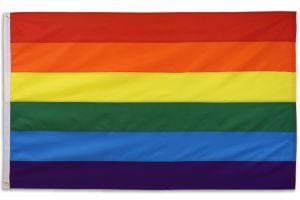 Rainbow Embroidered Flag 3x5ft