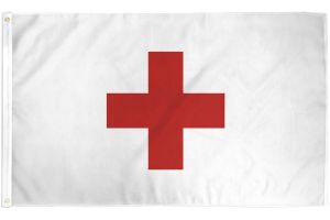 Red Cross Flag 3x5ft Poly