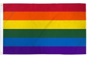Rainbow  Printed Polyester Flag 2ft by 3ft