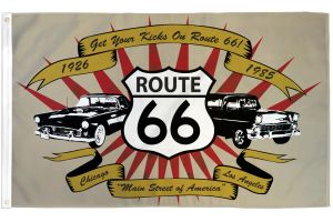 Route 66 (Cars) Flag 3x5ft Poly