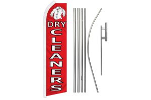 Dry Cleaners Super Flag & Pole Kit