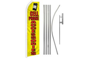 Cell Phone Accessories (Yellow) Super Flag & Pole Kit
