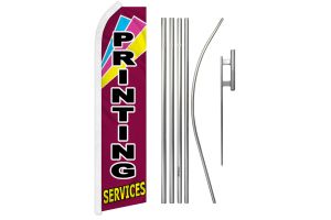 Printing Services Super Flag & Pole Kit