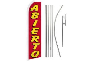 Abierto Super Flag & Pole Kit