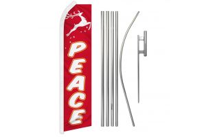 Peace (Reindeer) Super Flag & Pole Kit