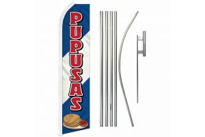 Pupusas  Super Flag & Pole Kit