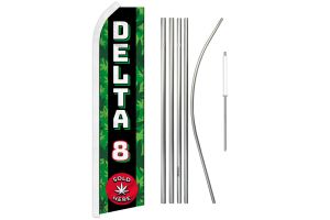 Delta 8 Sold Here Super Flag & Pole Kit