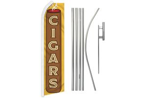 Cigars (Yellow) Super Flag & Pole Kit