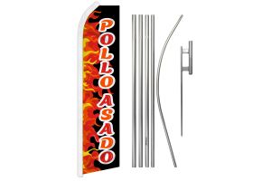 Pollo Asado Super Flag & Pole Kit