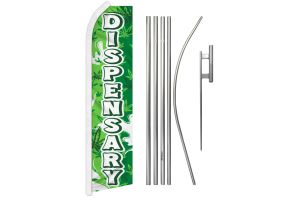 Dispensary (Green) Super Flag & Pole Kit