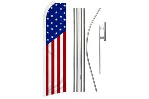 USA Classic Super Flag & Pole Kit