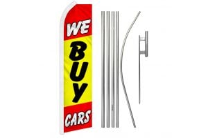 We Buy Cars Super Flag & Pole Kit