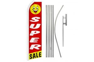 Super Sale (Happy Face) Super Flag & Pole Kit