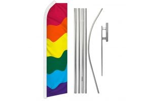 Rainbow Super Flag & Pole Kit