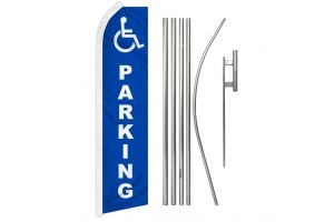 Handicapped Parking Super Flag & Pole Kit