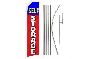 Self Storage (Red & Blue) Super Flag & Pole Kit