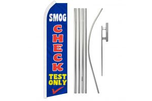 Smog Check Test Only Super Flag & Pole Kit