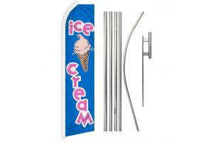 Ice Cream Super Flag & Pole Kit
