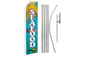 Seafood Super Flag & Pole Kit