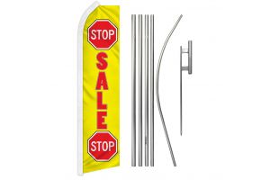 Stop Sale Stop (Red & Yellow) Super Flag & Pole Kit