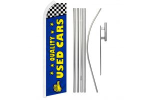 Quality Used Cars (Blue) Super Flag & Pole Kit