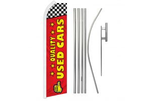 Quality Used Cars (Red) Super Flag & Pole Kit