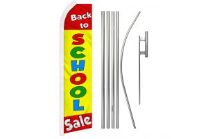 Back to School Sale Super Flag & Pole Kit