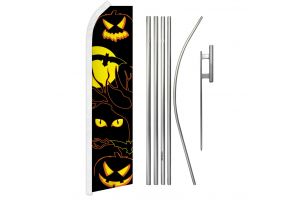 Halloween Eyes Super Flag & Pole Kit