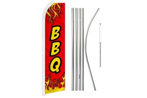 BBQ (Red) Super Flag & Pole Kit