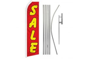 Sale (Red & Yellow) Super Flag & Pole Kit