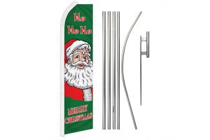 Merry Christmas (HoHoHo) Super Flag & Pole Kit