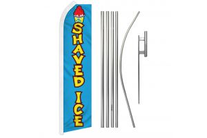 Slushies Full Curve Swooper Windless Flag Kit Advertising Flag Shaved Ice 